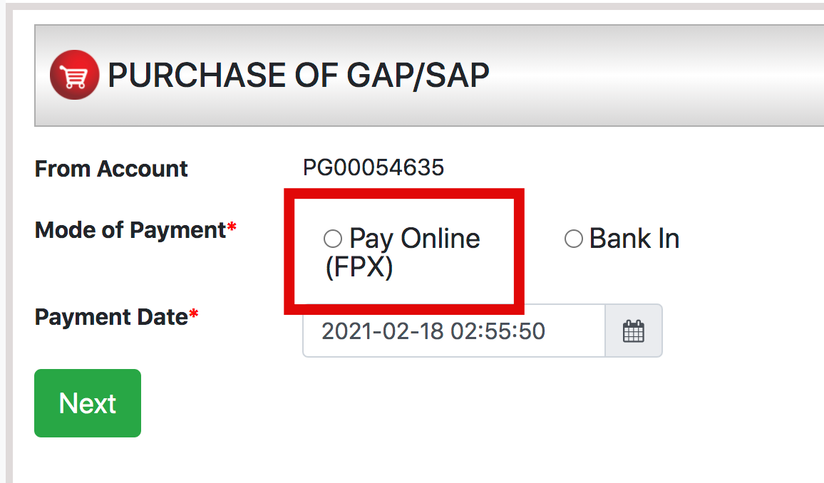 FPX GAP Payment